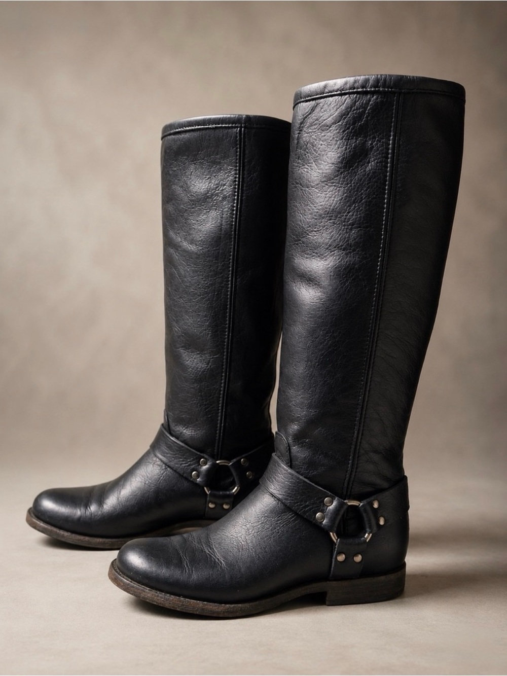 Authentic Frye Philip Harness Tall Leather Boots